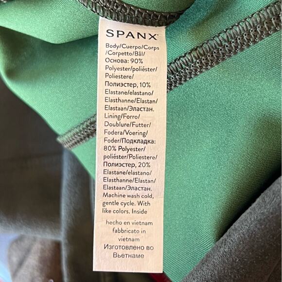 Spanx Women’s Sz S Green Faux Suede Pull On Pants High Rise - Picture 13 of 13